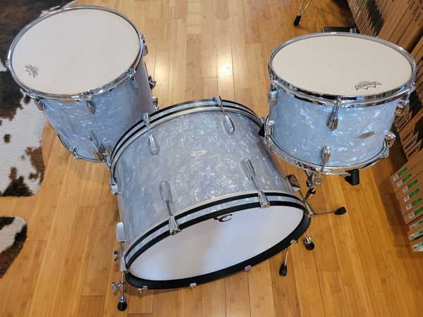 Drum Kits - C&C Drum Co. 14x24 9x13 16x16 Gladstone Maple (Tweedy Blue Pearl)