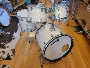 Drum Kits - (Used) Ludwig 18x22 9x12 10x13 16x16 Legacy Maple (White Marine Pearl)