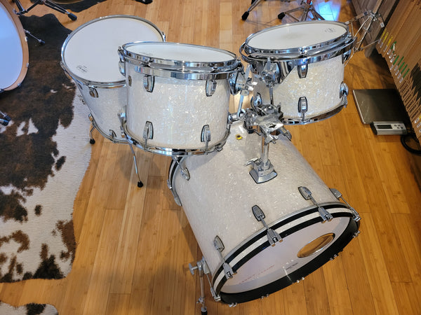 Drum Kits - (Used) Ludwig 18x22 9x12 10x13 16x16 Legacy Maple (White Marine Pearl)