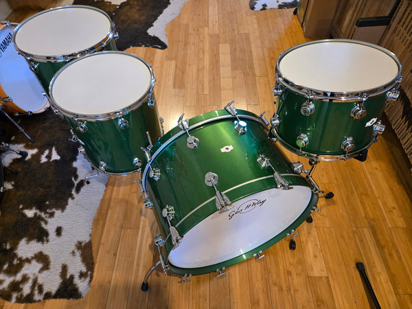 Drum Kits - George H. Way Drum Co. 14x26 10x14 16x16 16x18 Aristocrat Drum Kit (Elbaite Green)