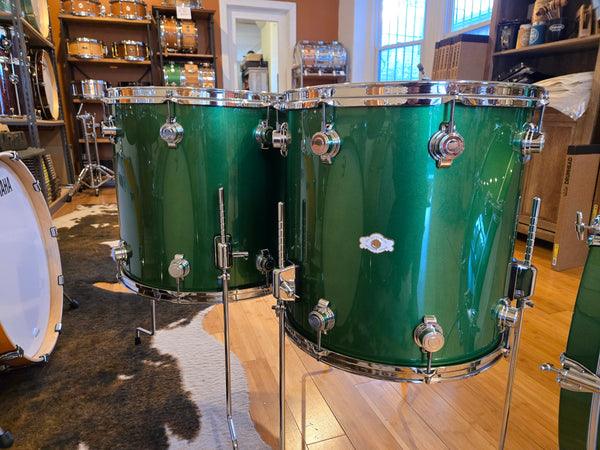 Drum Kits - George H. Way Drum Co. 14x26 10x14 16x16 16x18 Aristocrat Drum Kit (Elbaite Green)