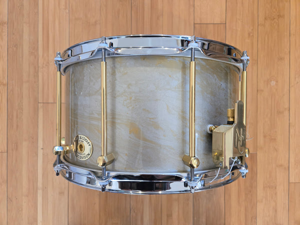 Snares - Noble & Cooley 8x14 SS Oak Snare Drum (Metallic Gold over Metallic Silver Hydro-Dip Gloss)