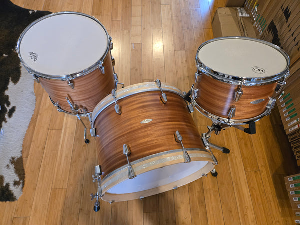 Drum Kits - C&C Drum Co. 14x22 8x12 15x16 12th & Vine Mahogany (Satin Ribbon Mahogany)